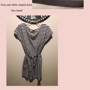 Piko 1988 Grey and white striped dress